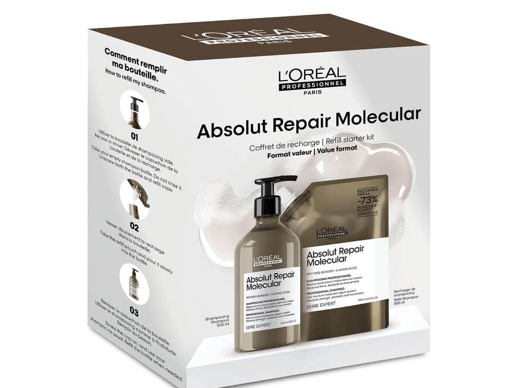 Absolut Repair Molecular Shampoo Refill Kit - 500 mL