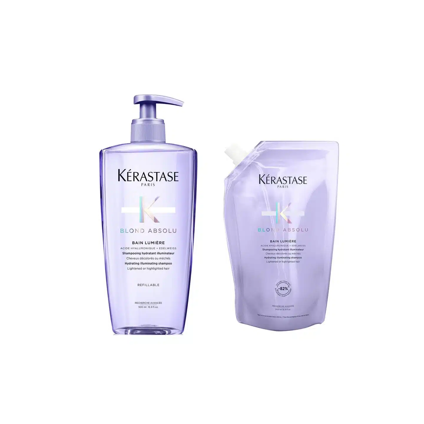 Kerastase Blonde Absolu Bain - 500mL Refill + 500mL Pouch Duo