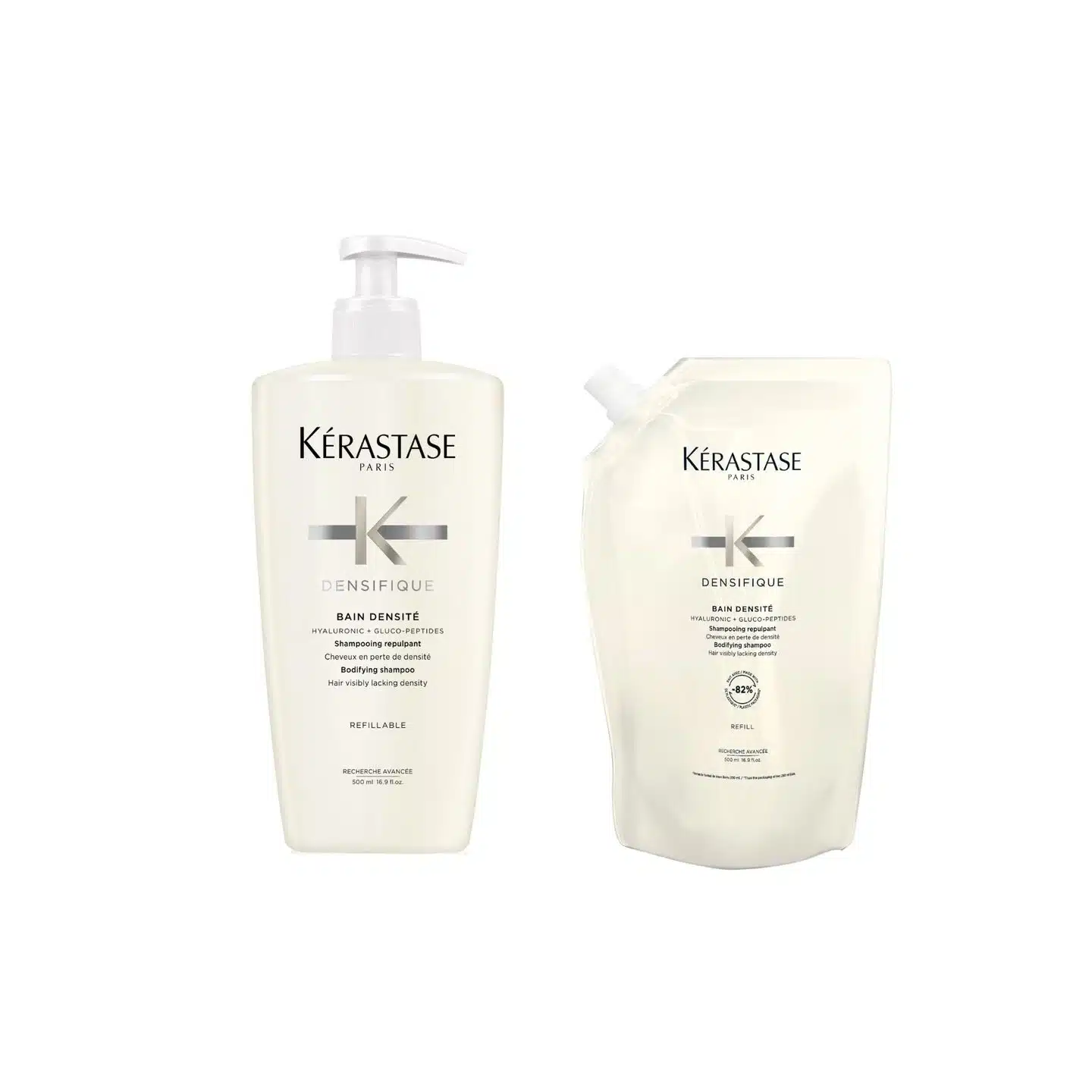 Kerastase Densifique Bain Densite 500ml Refill + 500ml Pouch Duo